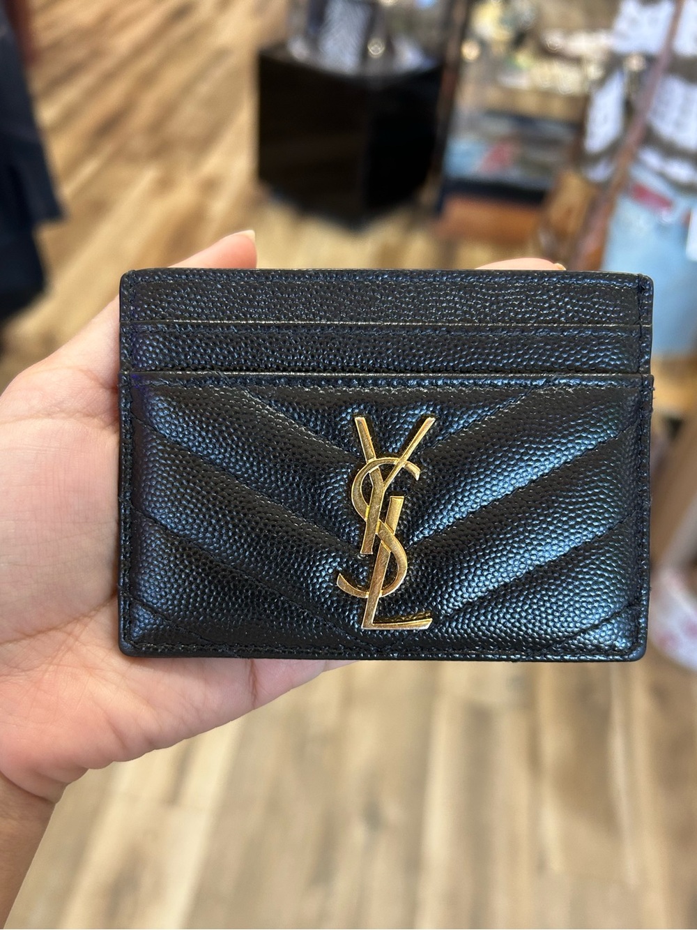 Saint Laurent Cassandre Matelassé Card Case